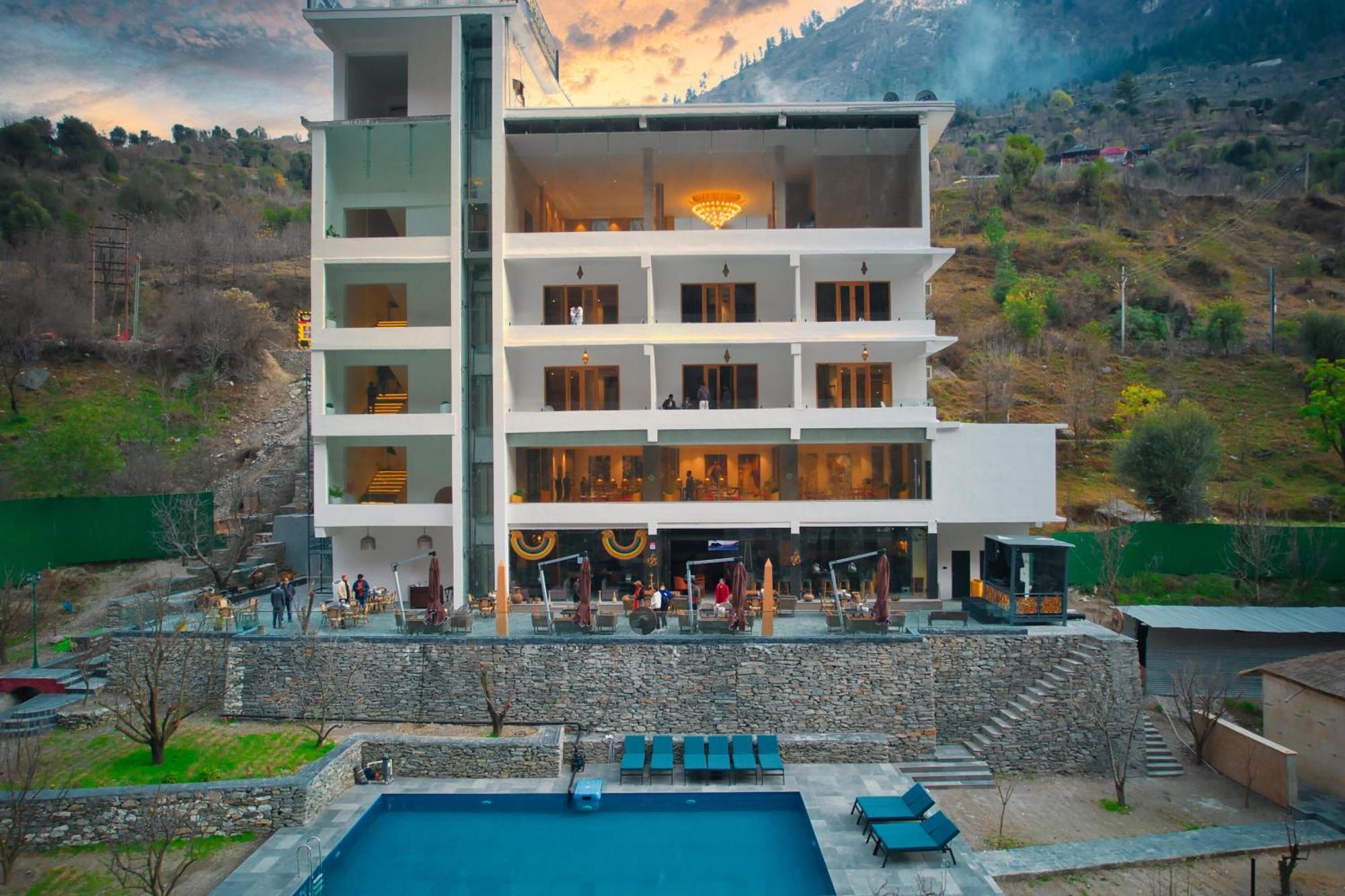 Echor Palm Bliss Riverside Resort & Spa Kasol Exterior foto